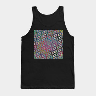 Rainbow Circle Mesh, Digital Illustration, Geometric Pattern Tank Top